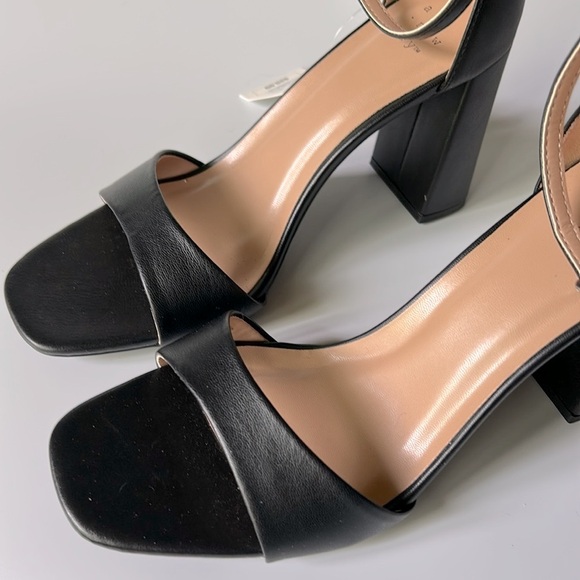 A New Day Shelly Women's Block Heel Open Toe Sandals Memory Foam Black - Picture 4 of 14